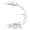 Clip-On LED Desk Reading Light with Eye Protection and Rechargeable Battery