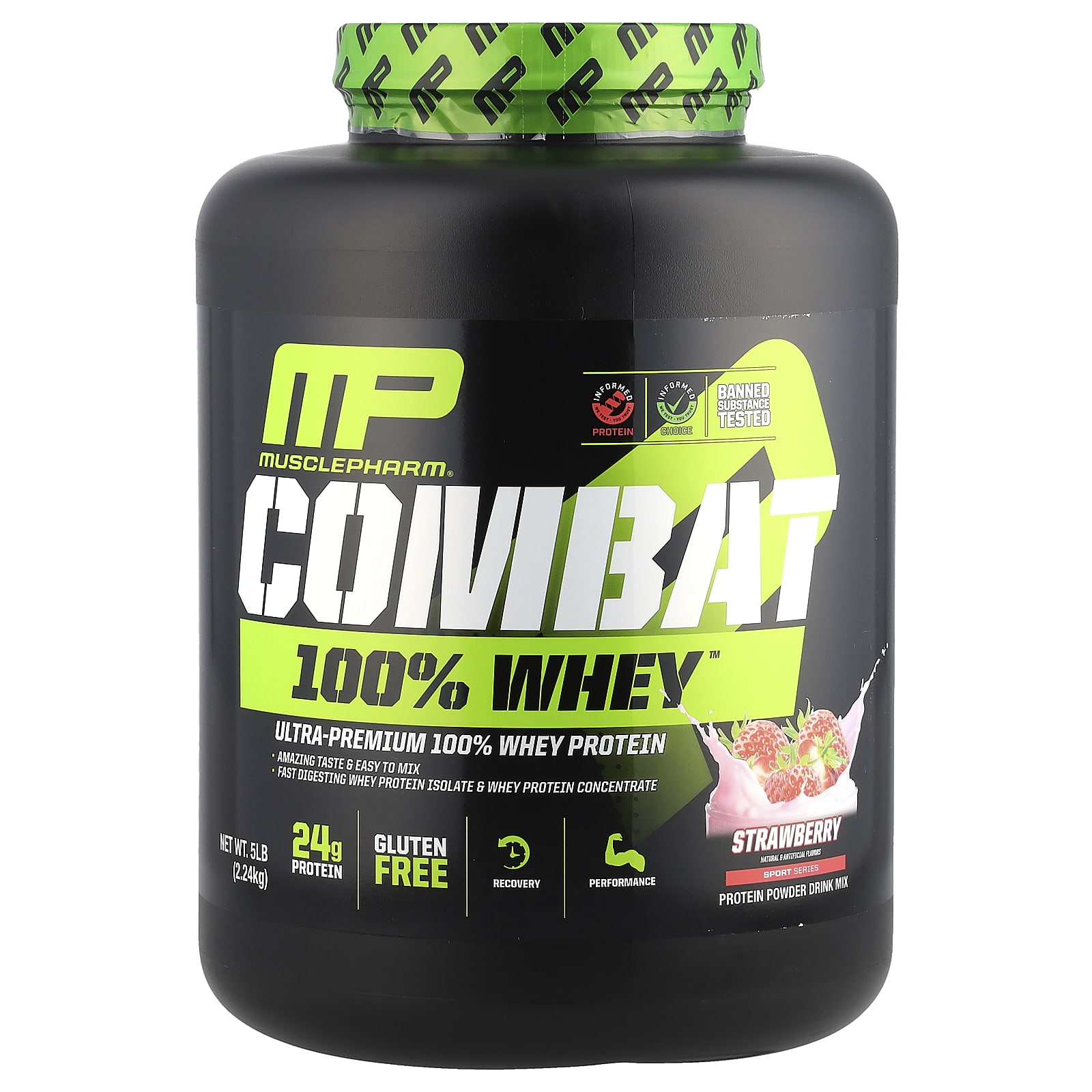 

Combat 100% Whey™ Protein, Strawberry Flavor, 2.24Kg(5Lb)