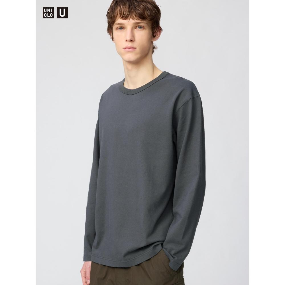 Uniqlo Japan Wash CoTTon Crew Neck T shirT
