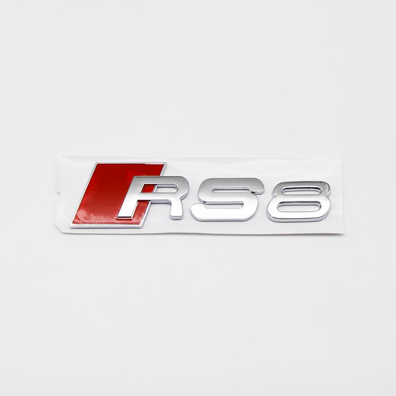 3D ABS Black Chrome Car Trunk Letter Badge Emblem For 2s RS3 RS4 RS5 Sline TT A3 A4 B8 B9 A5 A6 C7 Q3 Auto Tuning AccessoriesA1