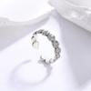 Adjustable Open Ring Women Men Vintage Shell Geometric Design Plated Boho Chic Statement Jewelry