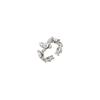 Highend Korean Style Pearl Ring For Women In 925 Silver With Adjustable And Design Geometric
