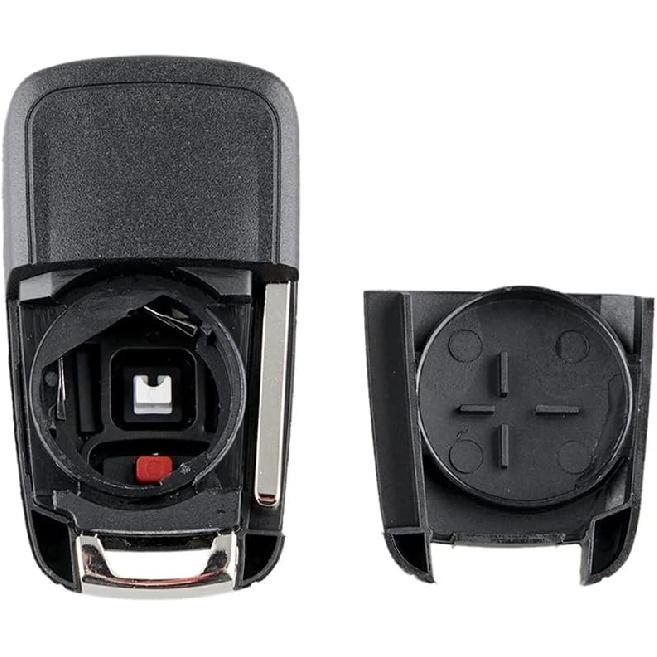 2Pcs Key Fob Shell Case: Folding Flip Key Fob Shell Case fit for Chevy Cruze Camaro Equinox Impala Malibu Sonic, OHT01060512, No Electronic