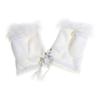 High Quality Half Finger Female Gloves Cute Plush Leather Gloves Faux Rabbit Hair Wrist Fingerless Mittens For Women