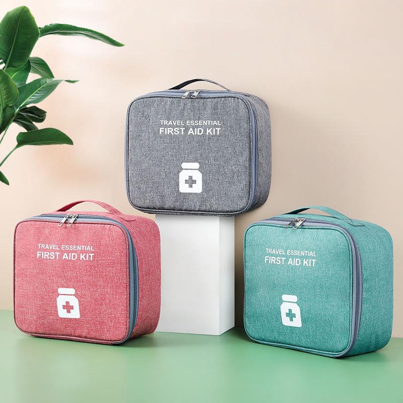 Portable Medical First Aid Bag - Compact Emergency Medicine and Storage Organizer