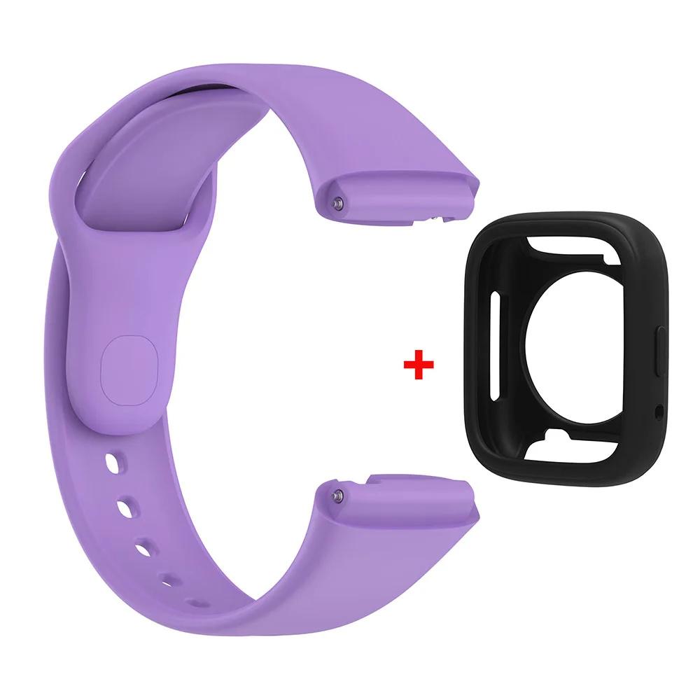 Silicone Strap For Redmi Watch 3 Active/Lite Bracelet Watchband + Protective Case Shell