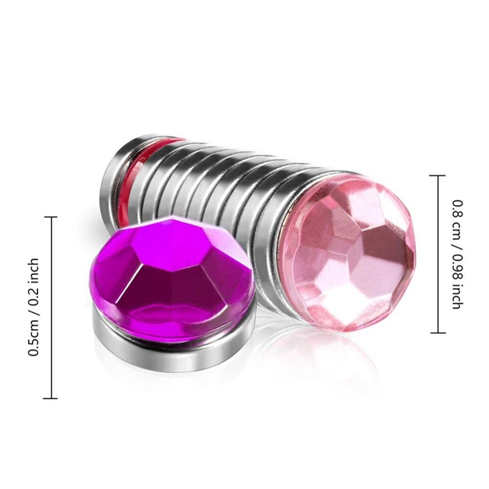 12 Pieces Crystal Magnetic Glass Goblet  Mark Ring Drink Markers Wine Wine Glass Rings Tags for Goblet Flutes Cocktails