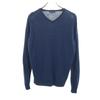JOHN SMEDLEY Long Sleeve V Neck Knit S Navy Women Used