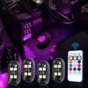 4/8Pcs Wireless Rechargeable LED Strobe Decor Lights, 8-Colors USB Waterproof Anti-Collision LED Car Flashing Warning Light
