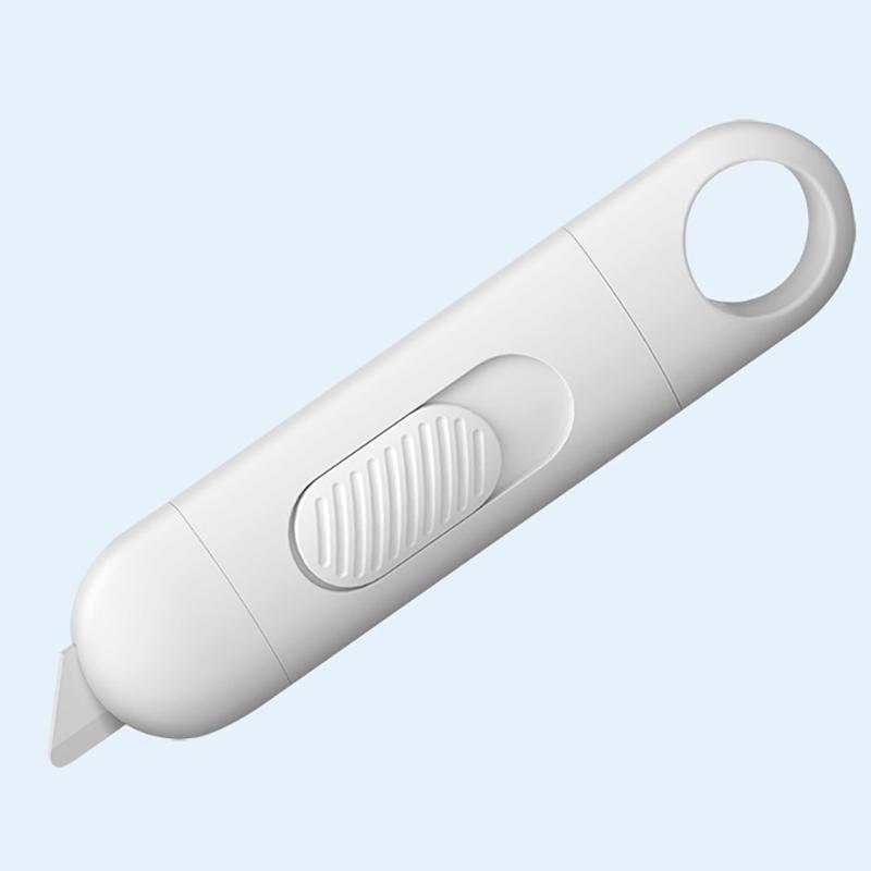 Portable Mini Ceramic Utility Knife, Safe Blades Box Packaging Opener Cutting Tools With Keychain Hang Hole, Locks Into Position