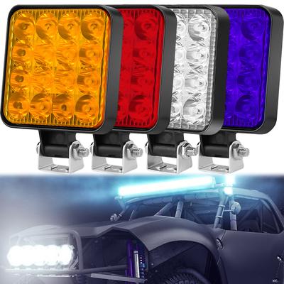 48w 16LED Alta Intensidade À Prova de Poeira Luz de Trabalho Holofote Caminhão Off Road Trator IP65 À Prova D'Água 1200LM 12V 24V LED Luz de Trabalho