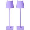 CHLORANTHUS 2 Pack Cordless Table Lamps, 3 Colors Stepless Dimming, 5000mAh Rechargeable Battery LED Desk Lamp for Bedroom/Couple