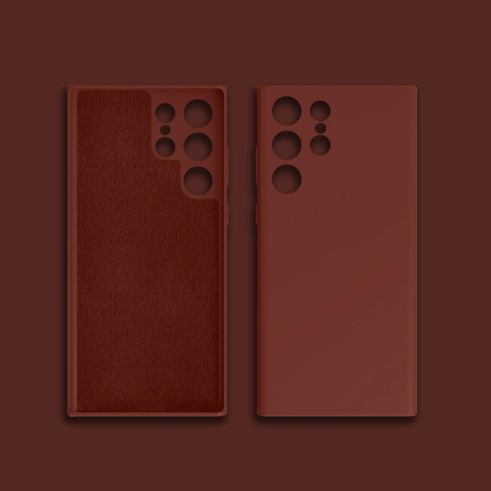 

Модернизированные жидкие силиконовые чехлы для Samsung Galaxy S24 S23 Ultra S22 Plus S21 FE S20 A54 A53 A52 A34 A14 5G, мягкий чехол, аксессуары A53 5G коричневый