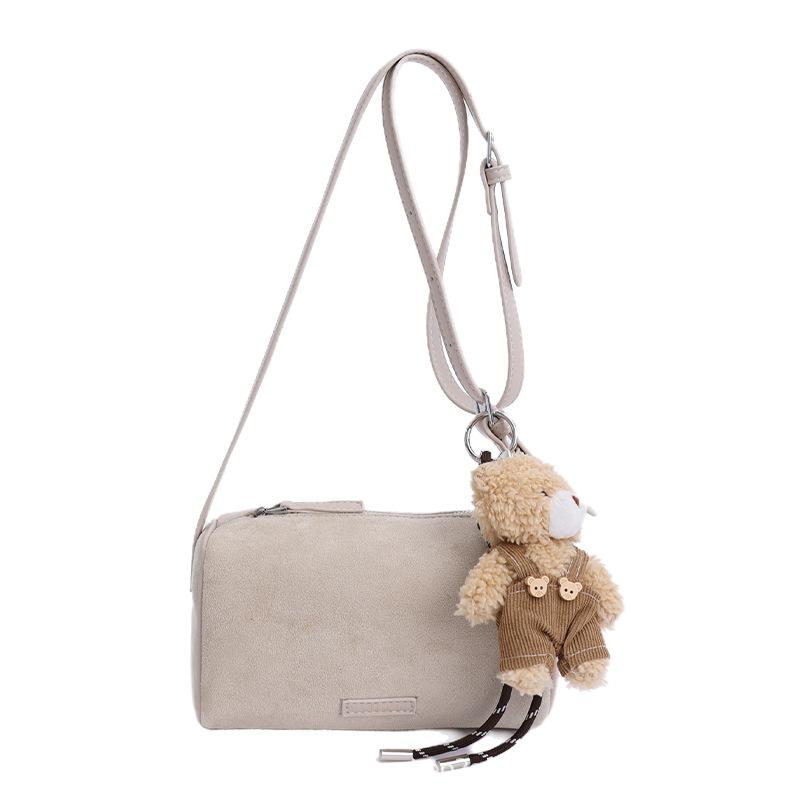 Suede Pen Holder Bag Women's New Autumn and Winter Red Hand Bag Feeling Shoulder Messenger Bag