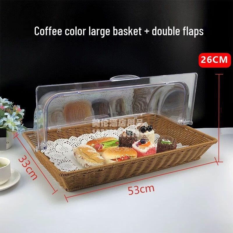 European Style Rattan Woven Food Display Basket with Lid
