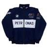 Red Bull Racing Embroidered Motorcycle Suit - Royal Blue, Long-Sleeved, Cotton