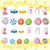 54 PCS Candyland Party Decorations Candy Hanging Swirls Colorful Lollipop Hanging Swirls Ceiling Decor for Baby Shower Birthday Party