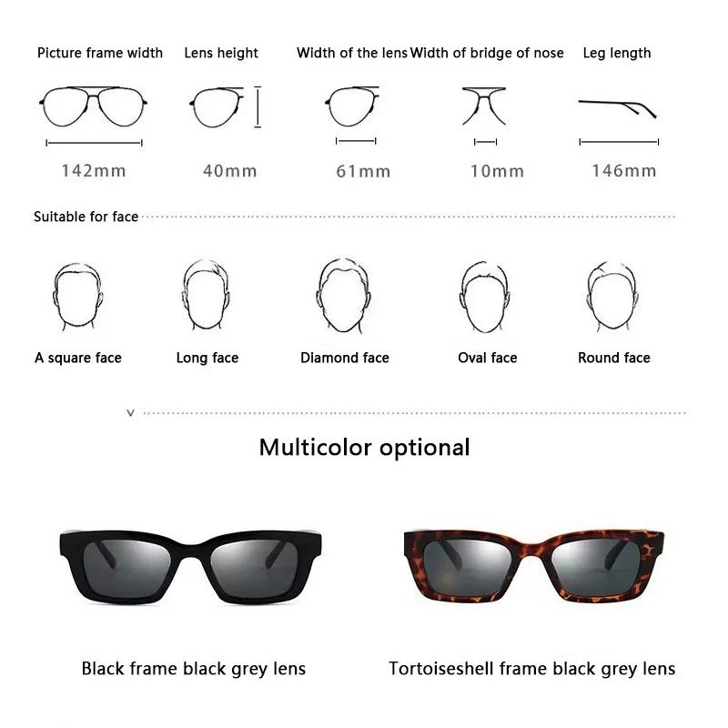 Small Rectangle Women Sun Glasses Brand Men Uv Shades Retro Square Black Sunglasses Luxury Glasses White Decoration Eyewear