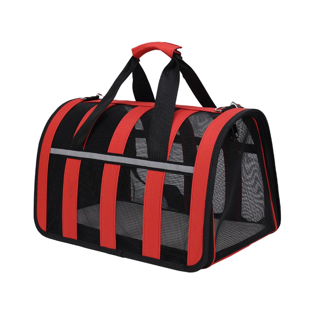 Carrier Dog Handbag Breathable Pet Carrier Transport Travel Bag Summer Foldable Portable Reflective Dogs Carrying Shoulder Bag