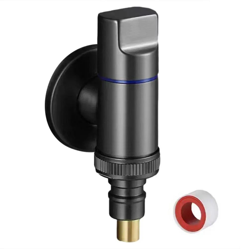 Multifunctional Washing Machine Faucet Water Stop Quick Opening Angle Valve G1/2 Wall Mounted Three-way Toilet Triangle Valve