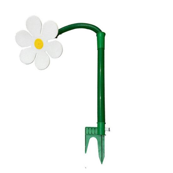 

Dancing Flower Lawn Sprinkler Ground Insert Crazy Daisy Sprinkler Funny 360-Degree Rotating Sun Flower Garden Sprinkler for Yard Watering Dogs Kids A белый