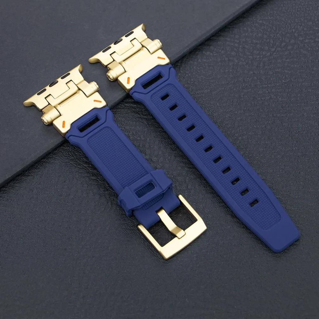 Silicone Sport Band for Apple Watch Ultra 49mm 45mm 42 44mm Rubber Strap for iWatch Series 9 8 7 Se 6 5 4 Ultra 2 49 Correa