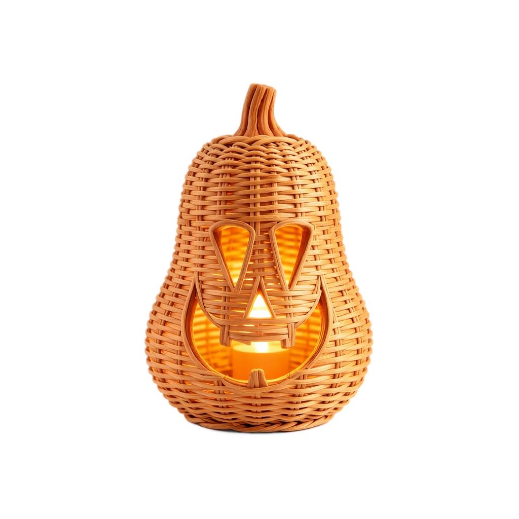 Woven Halloween Pumpkin Tabletop Decoration for Fall Home Decor