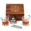 Spinning Rocks Glasses for Mixing Perfect for Wedding and These Rotating Glasses Are Perfect for and Come In a Wooden Box with Ice Drinks Birthdays,