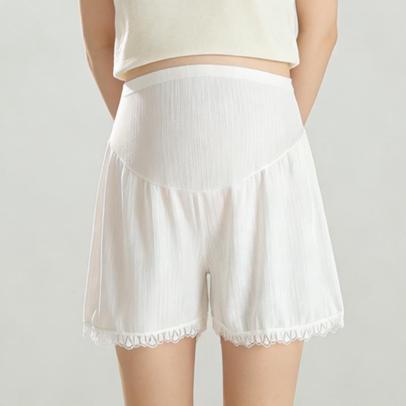 Adjustable Plus Size Maternity Safety Shorts - Thin, Loose, Anti-Exposure, Summer Wear L (120-150 jin) белый