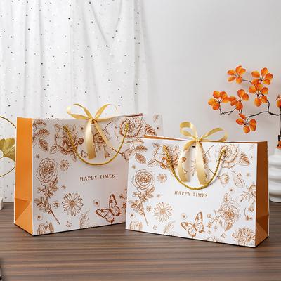 Premium Sense, Gift Bag, Hand-held Clothing Packaging Bag, Paper Bag, with Ribbon, Souvenir Bag, Gift Bag