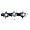 5x Sparkling Crystal Stone Braided Hair Clips Tooth-Shaped Non-Slip Bang Hairpin