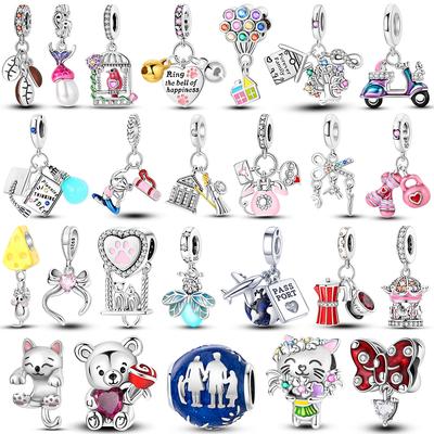 Charms Fit Original Bangle Braceletscopper Book Firework Charm Tree Of Life Beads Pendent Dangle Diy Jewelry For Women