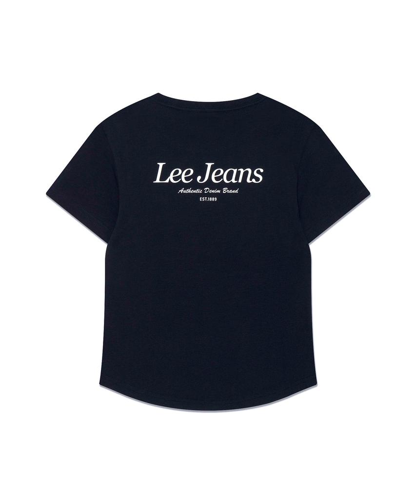 LEE Women'S Small Twitch Logo Typography T-Shirt Navy