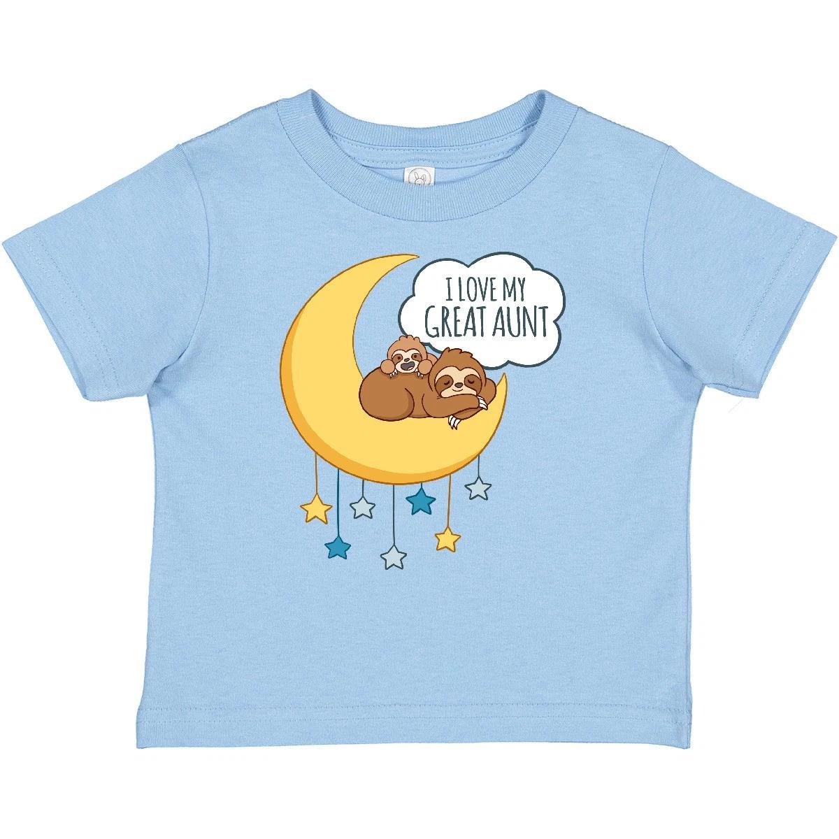 Inktastic I Love My Great Aunt Baby T-Shirt From Auntie Nephew Sloths Lover Moon 130