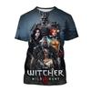Latest Witcher 3D Printed T-shirt for Men, Role Playing Game Witcher King Assassin Casual Harajuku