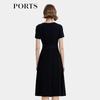 Ports Women's Geometric Colorblock Short-Sleeve Commuter Dress