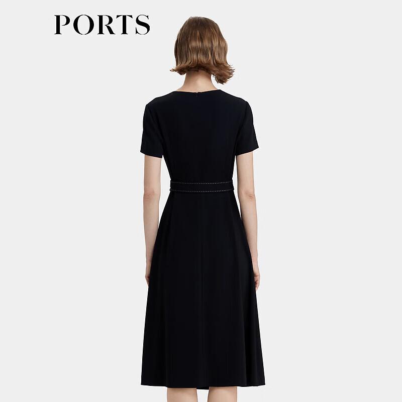 Ports Women's Geometric Colorblock Short-Sleeve Commuter Dress