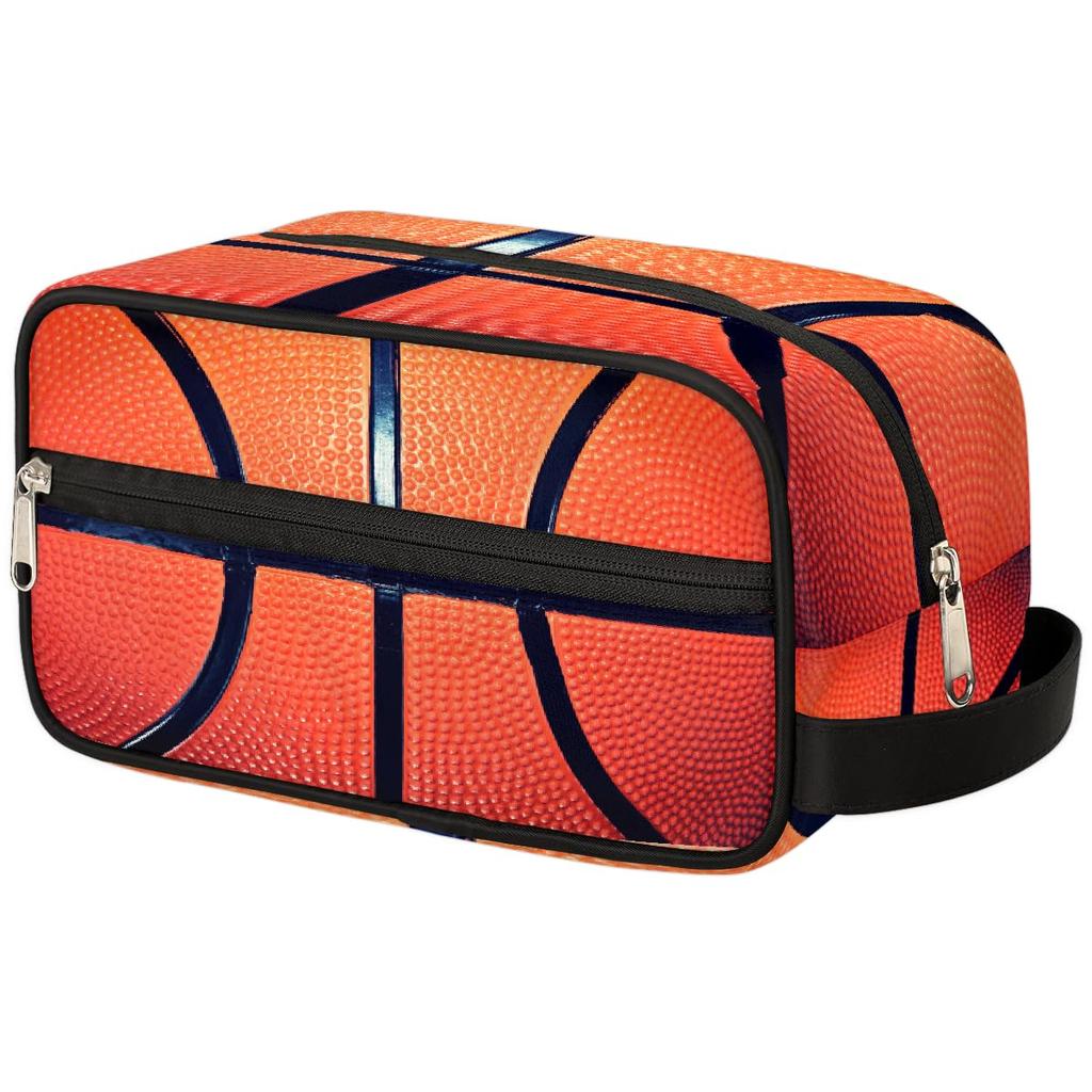Multi Compartment Toiletry Bag Custom Pattern Polyester Cosmetic Organizer Bag for Ladies Travel Makeup Storage