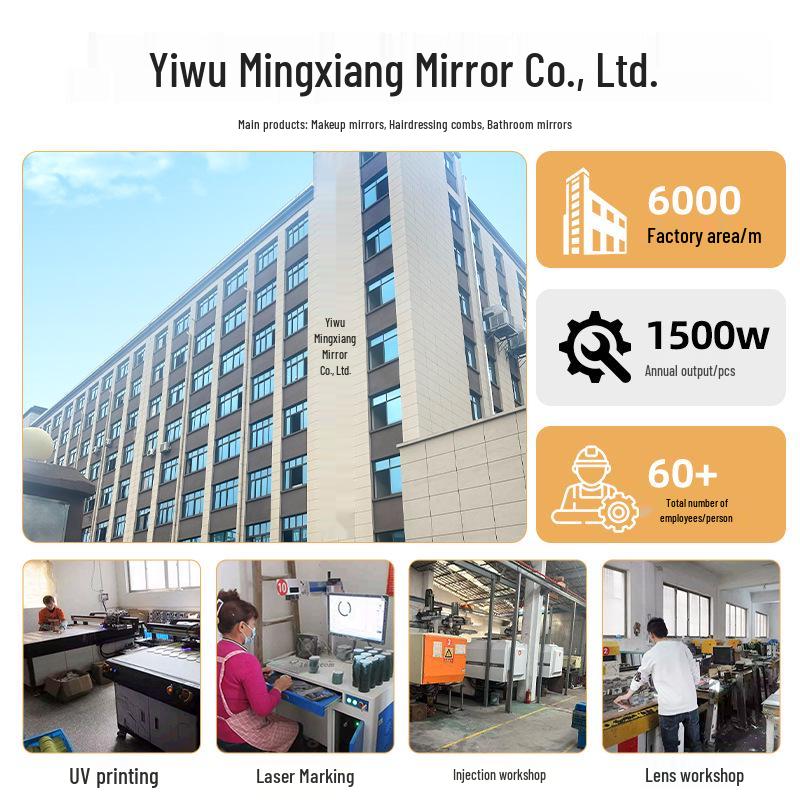 Custom Handheld Square Makeup Mirror with Logo Printing - Perfect Gift