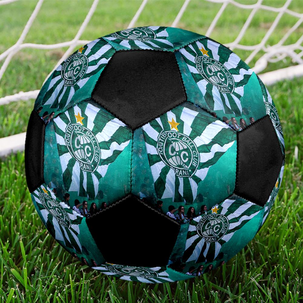 Coritiba FC Soccer Ball, colorful, suitable for all ages, machine-stitched, PVC material, competition grade, durable and high bounce