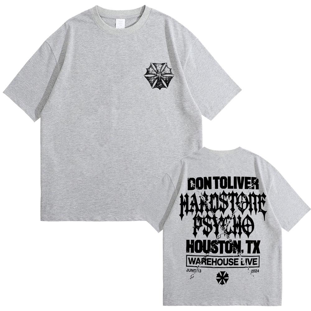Rapper Don Toliver Hardstone Psycho Album Graphic T Shirt Men Hip Hop Oversized Gothic T-shirt Men's Vintage Punk Rock Tshirt