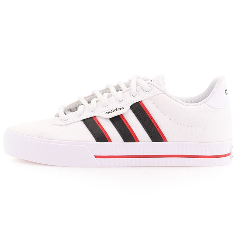Adidas Neo Daily 3.0 Canvas Slip-Resistant Durable Lightweight Low-Top Skate Shoes Men Sneakers White Black Red FZ3272
