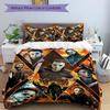 Halloween Horror Icons Collage Poster Bedding Set - 3 Piece Comforter Cover Gift for Bedroom,Includes No InsertB161