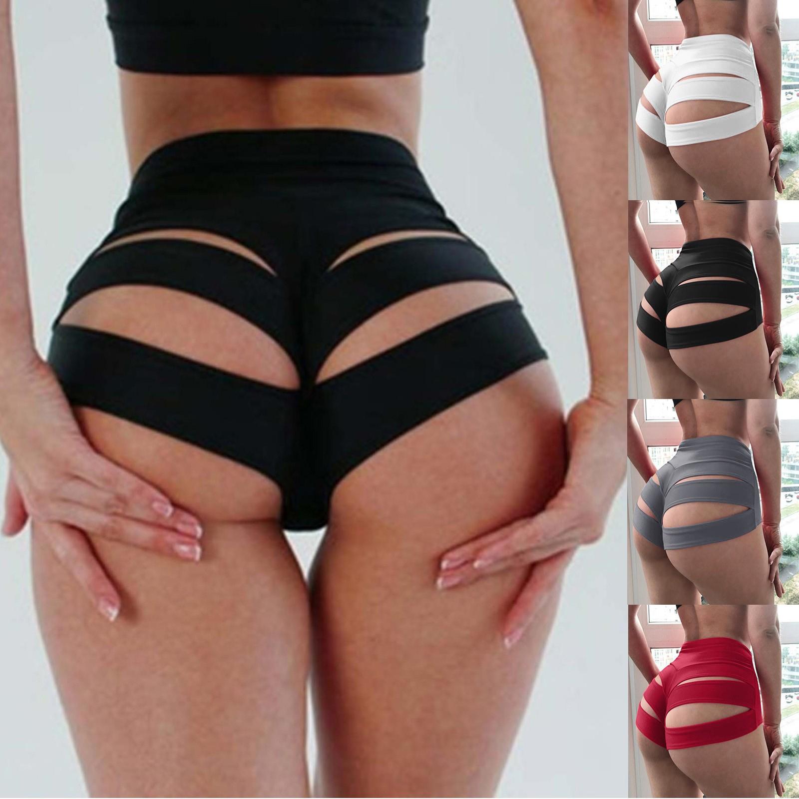 

(Курица Кунг Пао)Женская сексуальная низкая талия Красивая попа Выдолбленная Сексуальная половина упаковки Трусы для ягодиц