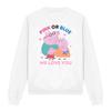 Peppa Pig Unisex Adult Pink Or Blue We Love You Sweatshirt