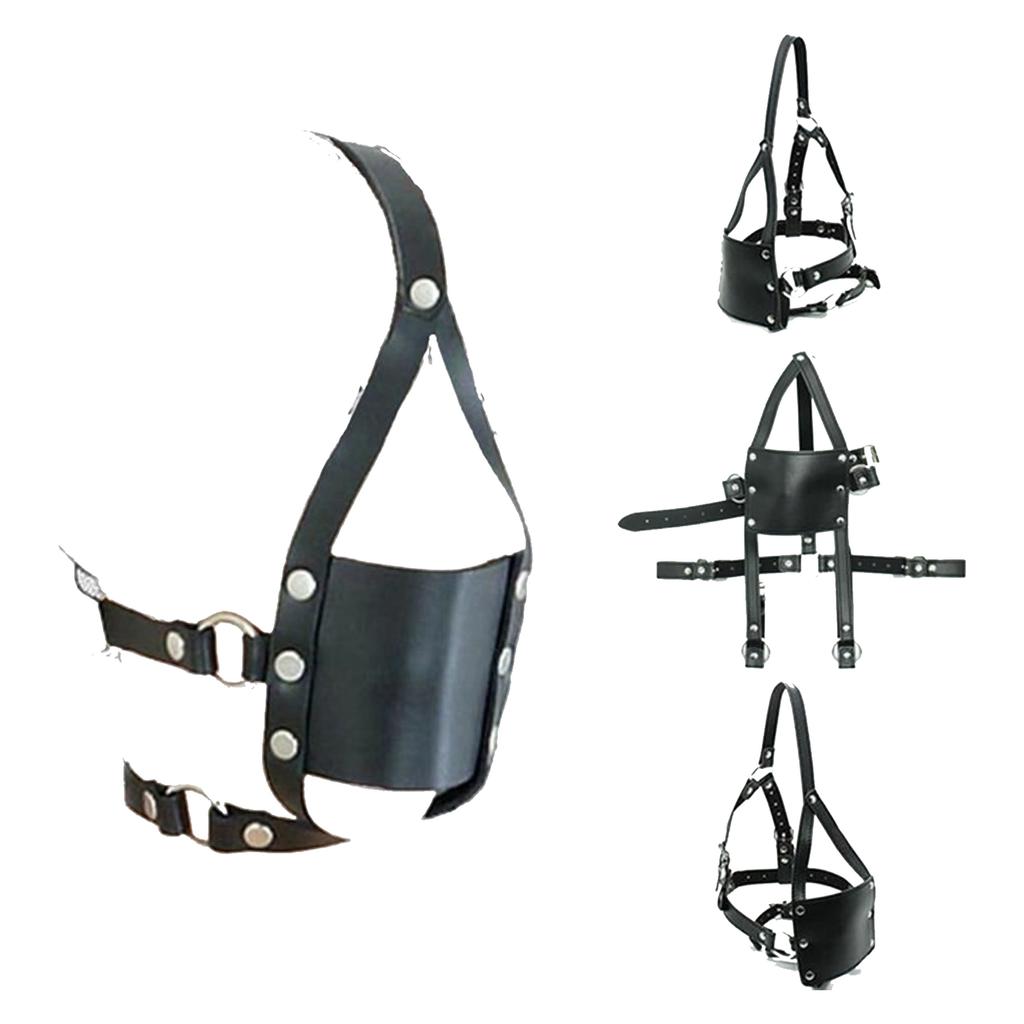 Head Harness Ball Gag Black Red  Kink Fetish Restraints Gags