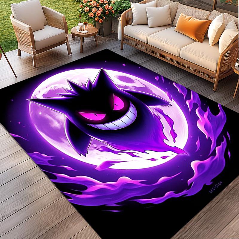 Gengar Print Rug, Washable Floor Carpet, For Entryway Dorm Laundry Room Office Study, Home Decor Birthday Christmas Gift