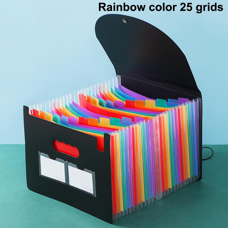 Сумка-аккордеон с 1325 карманами портативная папка-органайзер формата А4 радужный органайзер коробка для хранения документов квитанций счетов 1595₽