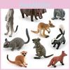 Realistic Plastic Forest Animal Figurines Set Including Red Fox Kangaroo Skunk And More