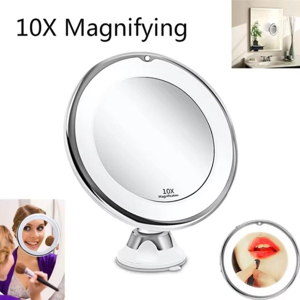 3 Color Lighting Modes LED Light Desktop Mirror Cosmetic Mirrors  Makeup Tool